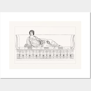 Roman Lady on a Couch Posters and Art